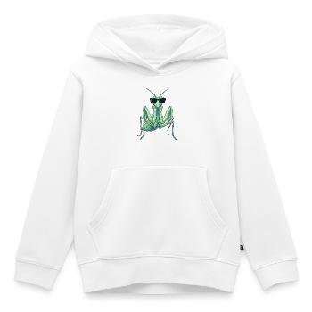 Arts martiaux de kung fu de mante religieuse - Sweat Premium à capuche enfant bio - blanc - Devant - AI Model Kid Female (0cm)