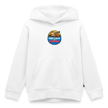 Faultierruhe – Nichts Tun Motto - Kinder Premium Organic Hoodie - Weiß - Vorne - AI Model Kid Female (0cm)