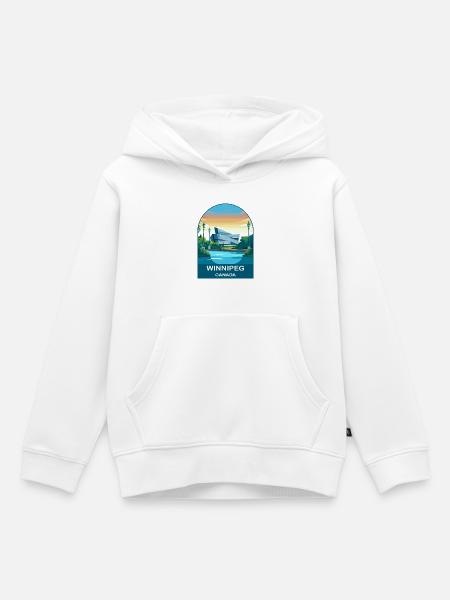 Winnipeg Canada Human Rights Museum Reisekunst - Kinder Premium Organic Hoodie - Weiß