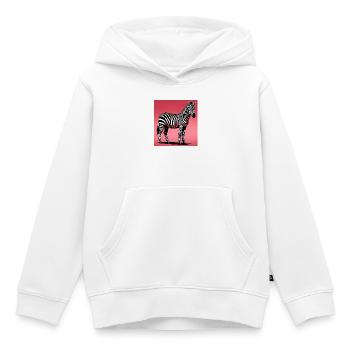 Zebra - Kinder Premium Organic Hoodie - Weiß - Vorne - AI Model Kid Female (0cm)