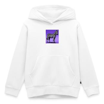 Zebra - Kinder Premium Organic Hoodie - Weiß - Vorne - AI Model Kid Female (0cm)