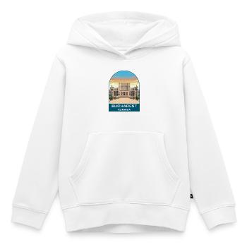 Bukarest Rumänien Vintage-Reiseplakat - Kinder Premium Organic Hoodie - Weiß - Vorne - AI Model Kid Female (0cm)