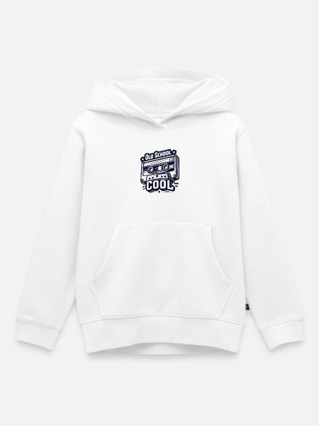 Retro Kassetten - Kinder Premium Organic Hoodie - Weiß