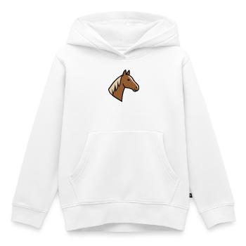 Pferdekopf Mähne Haflinger - Kinder Premium Organic Hoodie - Weiß - Vorne - AI Model Kid Female (0cm)