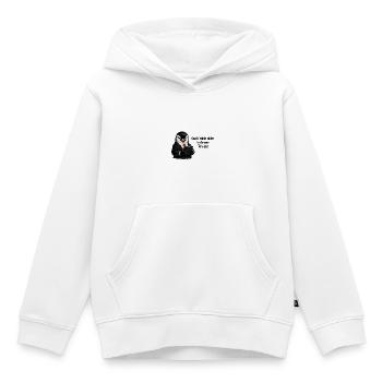 Guck mich nicht in diesem Ton an Pinguin - Kinder Premium Organic Hoodie - Weiß - Vorne - AI Model Kid Female (0cm)