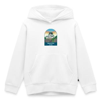 Nagoya Japan Castle Vintage-Reiseplakat-Kunst - Kinder Premium Organic Hoodie - Weiß - Vorne - AI Model Kid Female (0cm)