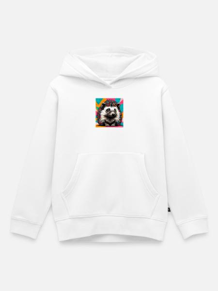 Igel - Kinder Premium Organic Hoodie - Weiß
