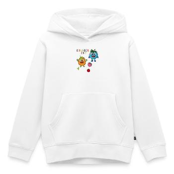 L’heure des fraises - Sweat Premium à capuche enfant bio - blanc - Devant - AI Model Kid Female (0cm)