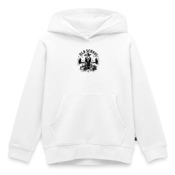 Un DJ old school avec gramophone - Sweat Premium à capuche enfant bio - blanc - Devant - AI Model Kid Female (0cm)