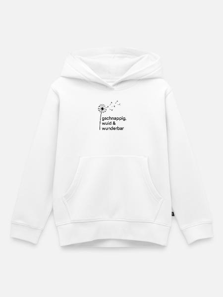 Gschnappig Wild Wunderbar Dandelion - Kinder Premium Organic Hoodie - Weiß