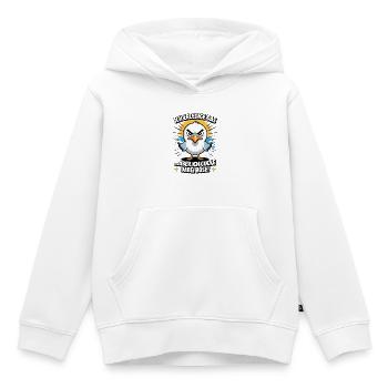 Ich mach das aber ich gucke dabei böse Möwe - Kinder Premium Organic Hoodie - Weiß - Vorne - AI Model Kid Female (0cm)