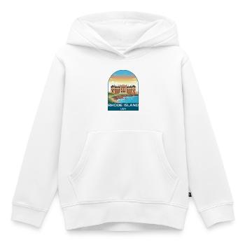 Rhode Island, USA Vintage-Reiseposter - Kinder Premium Organic Hoodie - Weiß - Vorne - AI Model Kid Female (0cm)
