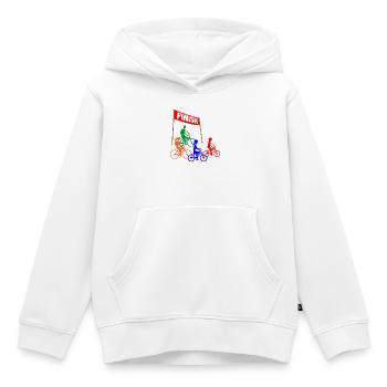 Familien-Radrennen - Kinder Premium Organic Hoodie - Weiß - Vorne - AI Model Kid Female (0cm)
