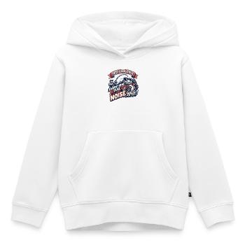 Reel Talk Only Noisy Fishing - Kids Premium Organic Hoodie - white - Front - AI Model Kid Female (0cm)