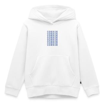Greece Grid Blue Typography - Kids Premium Organic Hoodie - white - Front - AI Model Kid Female (0cm)