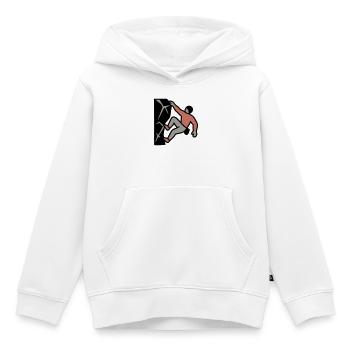 Alpinisme alpiniste pour les grimpeurs - Sweat Premium à capuche enfant bio - blanc - Devant - AI Model Kid Female (0cm)
