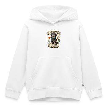 GRAY MUZZLE FOSTER CLUB Dog - Kids Premium Organic Hoodie - white - Front - AI Model Kid Female (0cm)