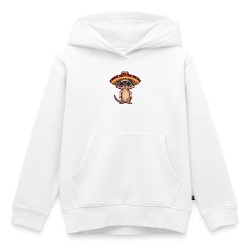 Erdmännchen Lustig Sombrero - Kinder Premium Organic Hoodie - Weiß - Vorne - AI Model Kid Female (0cm)