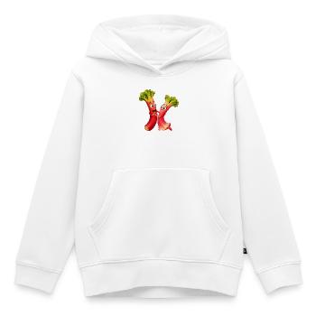 Légumes à la rhubarbe - Sweat Premium à capuche enfant bio - blanc - Devant - AI Model Kid Female (0cm)