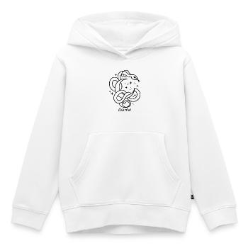 Transform Schmetterling Geometric - Sweat Premium à capuche enfant bio - blanc - Devant - AI Model Kid Female (0cm)