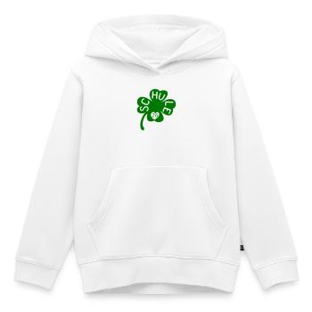 Schule 26 Kleeblatt - Kinder Premium Organic Hoodie - Weiß - Vorne - AI Model Kid Female (0cm)
