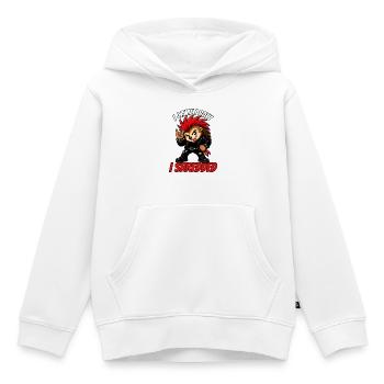 I Came I Saw I Shredded Punk Hedgehog Mascot - Sweat Premium à capuche enfant bio - blanc - Devant - AI Model Kid Female (0cm)