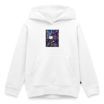 Beak in Japan -  Penguin Tokyo Band Humor Design - Kinder Premium Organic Hoodie - Weiß - Vorne - AI Model Kid Female (0cm)