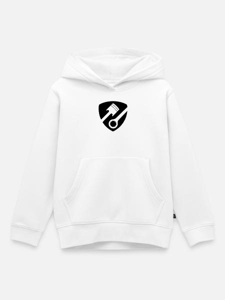Kfz-Mechatroniker Kolben und Werkzeug - Kinder Premium Organic Hoodie - Weiß