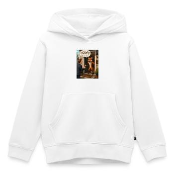No Fox Given – Funny Angry Fox Cartoon - Kids Premium Organic Hoodie - white - Front - AI Model Kid Female (0cm)