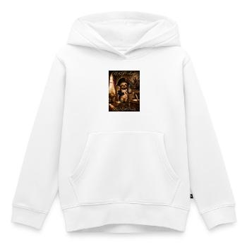 NAPoleon Bo-NAP-arte – Funny Sloth History Pun - Kinder Premium Organic Hoodie - Weiß - Vorne - AI Model Kid Female (0cm)