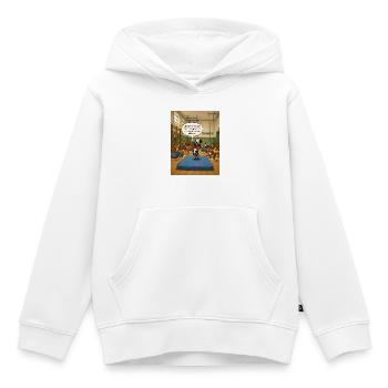 Floor Gymnastics – Funny Skunk Gymnastics Design - Kids Premium Organic Hoodie - white - Front - AI Model Kid Female (0cm)
