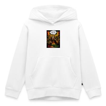 Ragga Sloth – Just Gimme Sloth Life Conception musicale - Sweat Premium à capuche enfant bio - blanc - Devant - AI Model Kid Female (0cm)