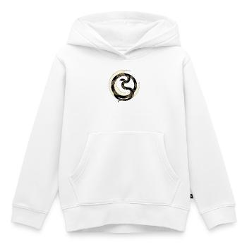 Symbole de streetwear du Serpent de Lune Interdit - Sweat Premium à capuche enfant bio - blanc - Devant - AI Model Kid Female (0cm)