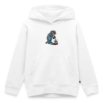 Bonjour Chat - Sweat Premium à capuche enfant bio - blanc - Devant - AI Model Kid Female (0cm)