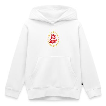 Its Super Star Inscription - Kids Premium Organic Hoodie - white - Front - AI Model Kid Female (0cm)