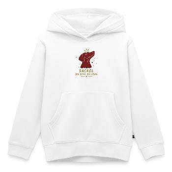 Dackel König Der Couch - Kinder Premium Organic Hoodie - Weiß - Vorne - AI Model Kid Female (0cm)