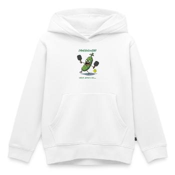 Pickleball - Kinder Premium Organic Hoodie - Weiß - Vorne - AI Model Kid Female (0cm)