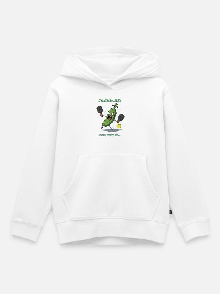 Pickleball - Kinder Premium Organic Hoodie - Weiß