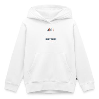 rhythm_design - Kinder Premium Organic Hoodie - Weiß - Vorne - AI Model Kid Female (0cm)