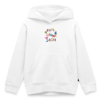 GUTE LAUNE MONSTER  - Kinder Premium Organic Hoodie - Weiß - Vorne - AI Model Kid Female (0cm)