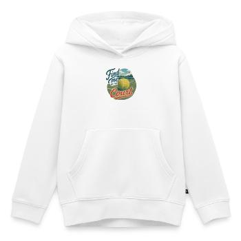 Find Me on the Court Retro Tennis - Kids Premium Organic Hoodie - white - Front - AI Model Kid Female (0cm)