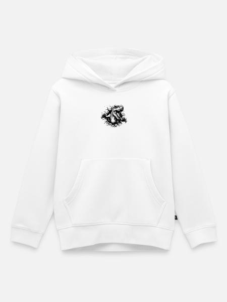 Raptor-Durchbruch - Kinder Premium Organic Hoodie - Weiß