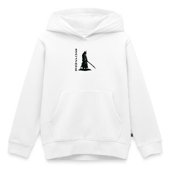 Samurai-Schatten: Katana Noir - Kinder Premium Organic Hoodie - Weiß - Vorne - AI Model Kid Female (0cm)