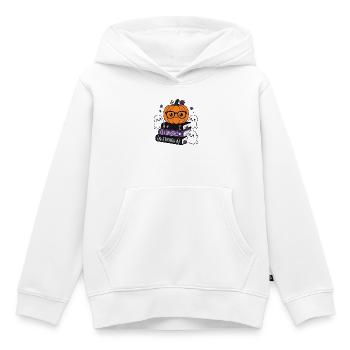 Halloween pumpkin with glasses - Kids Premium Organic Hoodie - white - Front - AI Model Kid Female (0cm)