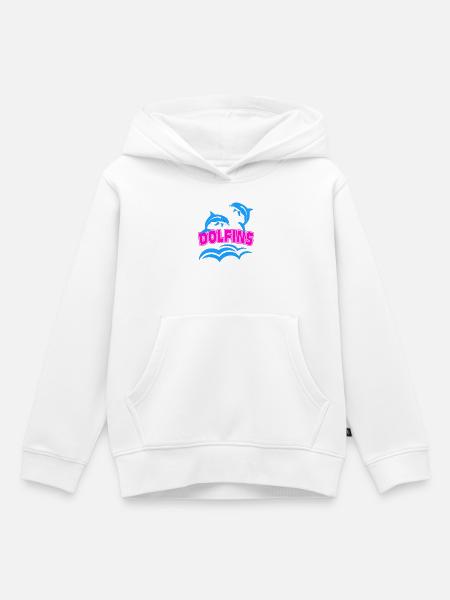 Delfin-Logo - Kinder Premium Organic Hoodie - Weiß