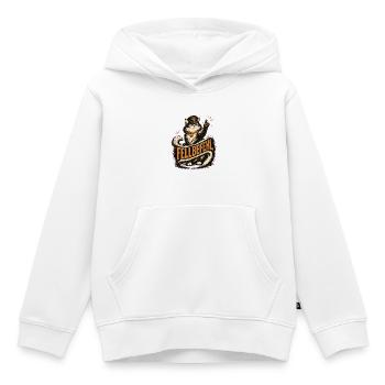 Fellbefehl – Kapitän Katze Chef im Haus - Kinder Premium Organic Hoodie - Weiß - Vorne - AI Model Kid Female (0cm)