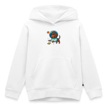 Dackel im All – Süßer Astronaut Hund - Kinder Premium Organic Hoodie - Weiß - Vorne - AI Model Kid Female (0cm)