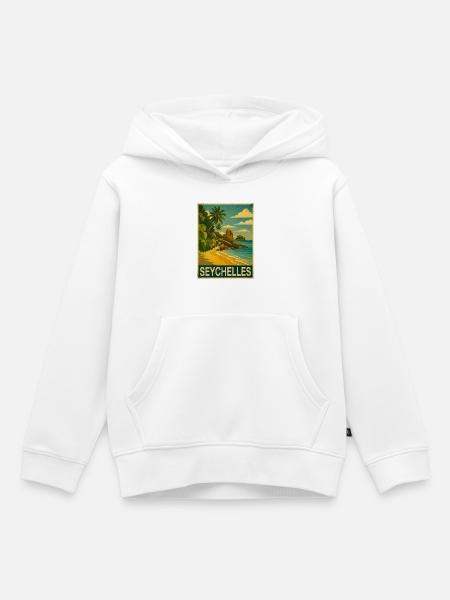 Seychellen - Kinder Premium Organic Hoodie - Weiß
