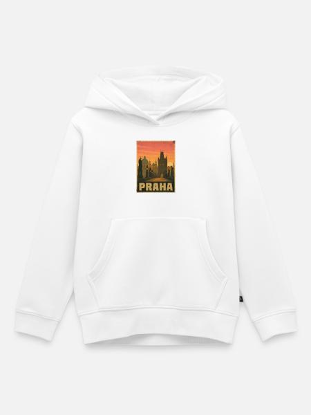 Prag Karlsbrücke - Kinder Premium Organic Hoodie - Weiß