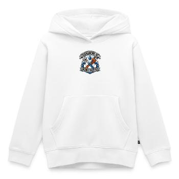 Feierabend mit Werkzeugfreude - Kinder Premium Organic Hoodie - Weiß - Vorne - AI Model Kid Female (0cm)
